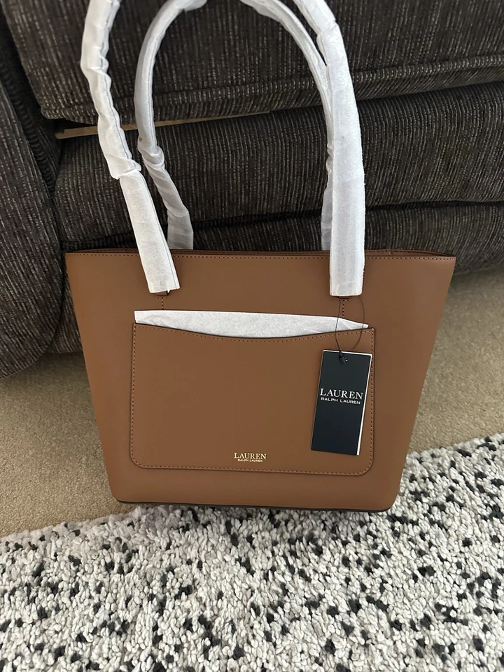 Lauren By Ralph Lauren Med Karly Shopper Leather Tote In 3 Colours BNWT rrp £249 - Image 3 of 4