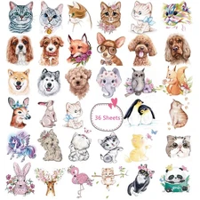 Animals Theme Temporary Tattoos for Kids - Zoo Patterned Body Art Waterproof Tod