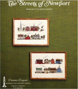 Tidewater Originals THE STREETS OF NEWPORT 2 Cross Stitch Charts Leaflet OOP