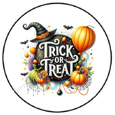 TRICK OR TREAT PUMPKINS HALLOWEEN ENVELOPE SEALS LABELS STICKERS PARTY FAVORS