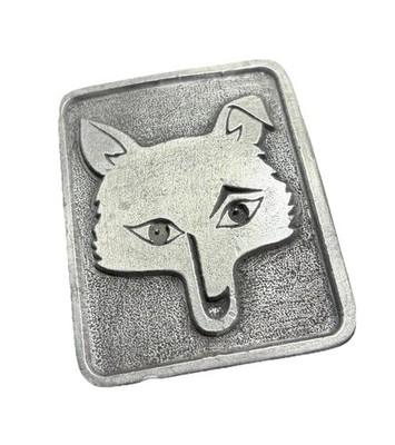 Fox Face Brass Belt Buckle Made Exclusively for Gallery   Rare Vintage HTF
