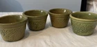 Green McCoy Set 4 Custard Cup  asparagus Pattern Green
