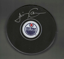 Jimmy Carson Signed Edmonton Oilers Puck