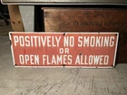 Vintage Porcelain No Smoking Sign