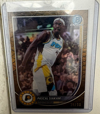 2024-25 Topps Bowman Chrome Reptilian Pascal Siakam Pacers BCV-79 /50 Insert