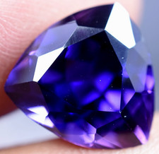 Very Clean 7.85 Ct Natural Purple Blue Tanzanite IF GGL Certified Loose Gem 