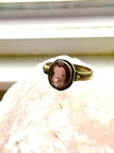 Vintage Simple Bezel Set Amethyst Size 8 Ring Sterling Silver