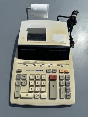 Sharp EL-2630P III Printing Calculator 12 Digit Adding/Tax Machine FREE S/H