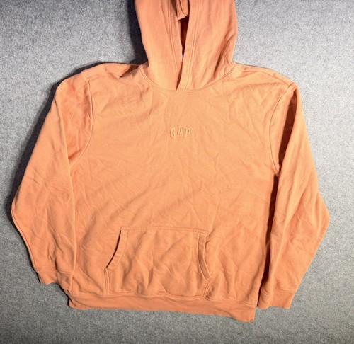 Gap Hoodie Mens Large Center Logo Peach Pull Over  size xxl