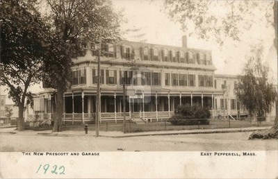 East Pepperell MA MA New Prescott House & Garage Hotel RPPC Postcard COPY