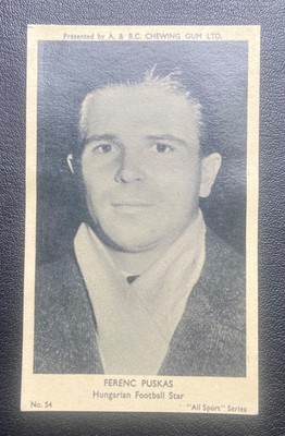 Rare 1954 A&BC All Sport Ferenc Puskas Real Madrid Budapest Honved