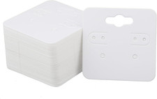 100Pcs 2Inch White Earring Holder,Cards Hanging Custom Earring Cards for Earring