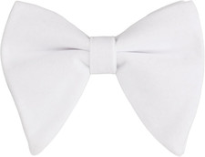 Velvet Pre-tied Adjustable Bow Tie for Men Oversize Formal Solid Tuxedo Bowtie