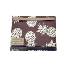 VALENTINO GARAVANI Leather Pineapple Clutch in Ruby/Ivory