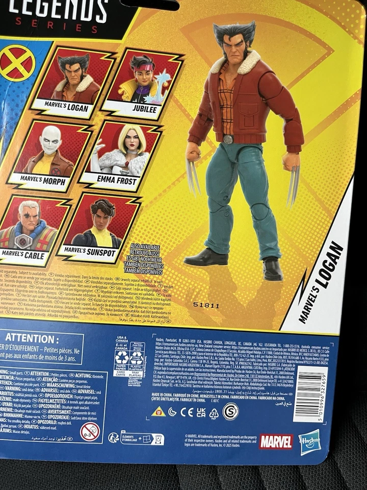 Figura de acción coleccionable de 6 pulgadas Marvel Legends Series X-Men Marvel's Logan 97 Foto 2 de 2