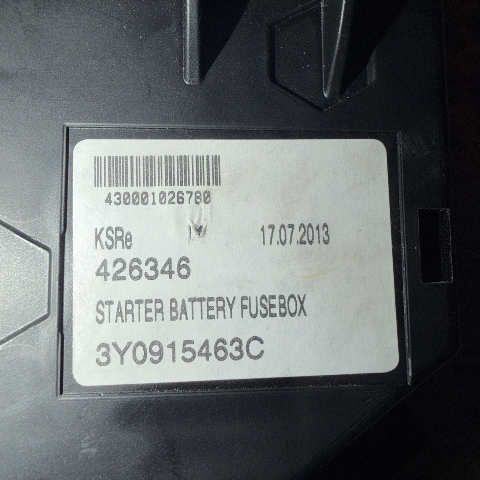 12-18 Bentley Flying Spur GTC Right Side Starter Battery Fuse Box 3Y0915463C OEM
