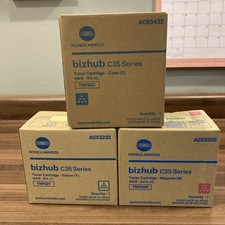 Genuine Konica Minolta BizHub C35 Color Toner Cartridge Set New Lot of 3