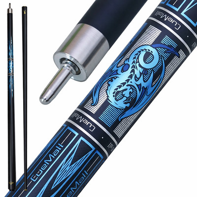 Billiard Carbon Pool Queue Metallic Blue Dragon   12,5 mm