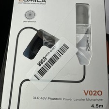 Comica XLR Microphone CVM-V02O 4.5m Omni-Directional Lavalier 48V Phantom Power
