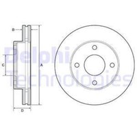 Delphi 2X Bremsscheibe Vorne Ø257 Mm BelüFtet FüR Nissan NV200 Evalia