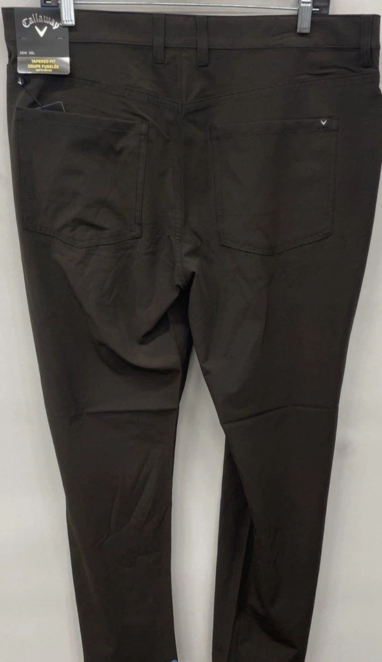 Callaway Black polyester Tapered Fit Golf Pant-36x30-Stretch-Men’s-Opti Dri - Image 2 of 3