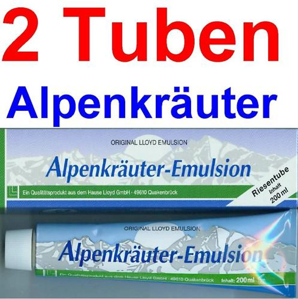 (24,80 EUR / 1Ltr.) LLOYD Alpenkräuter Emulsion Creme 2 x 200 ml Salbe
