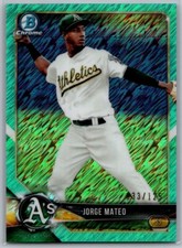2018 Bowman Chrome Prospects Aqua Shimmer Refractor /125 Jorge Mateo #BCP95