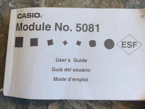 Casio Model No. 5081 User’s Guide. Used