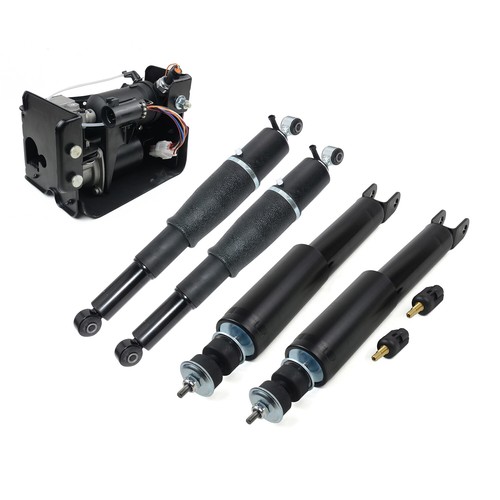 For Cadillac Chevrolet GMC Front & Rear Air Suspension Shocks + Compressor Pump - Bild 4 von 12