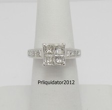 1.75CT Natural Diamond Anniversary Engagement Wedding Bridal Ring 14K White Gold