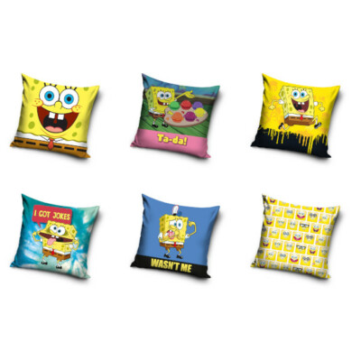 Spongebob Schwammkopf Sponge Bob Kissenbezug Kissenhülle 40x40 cm