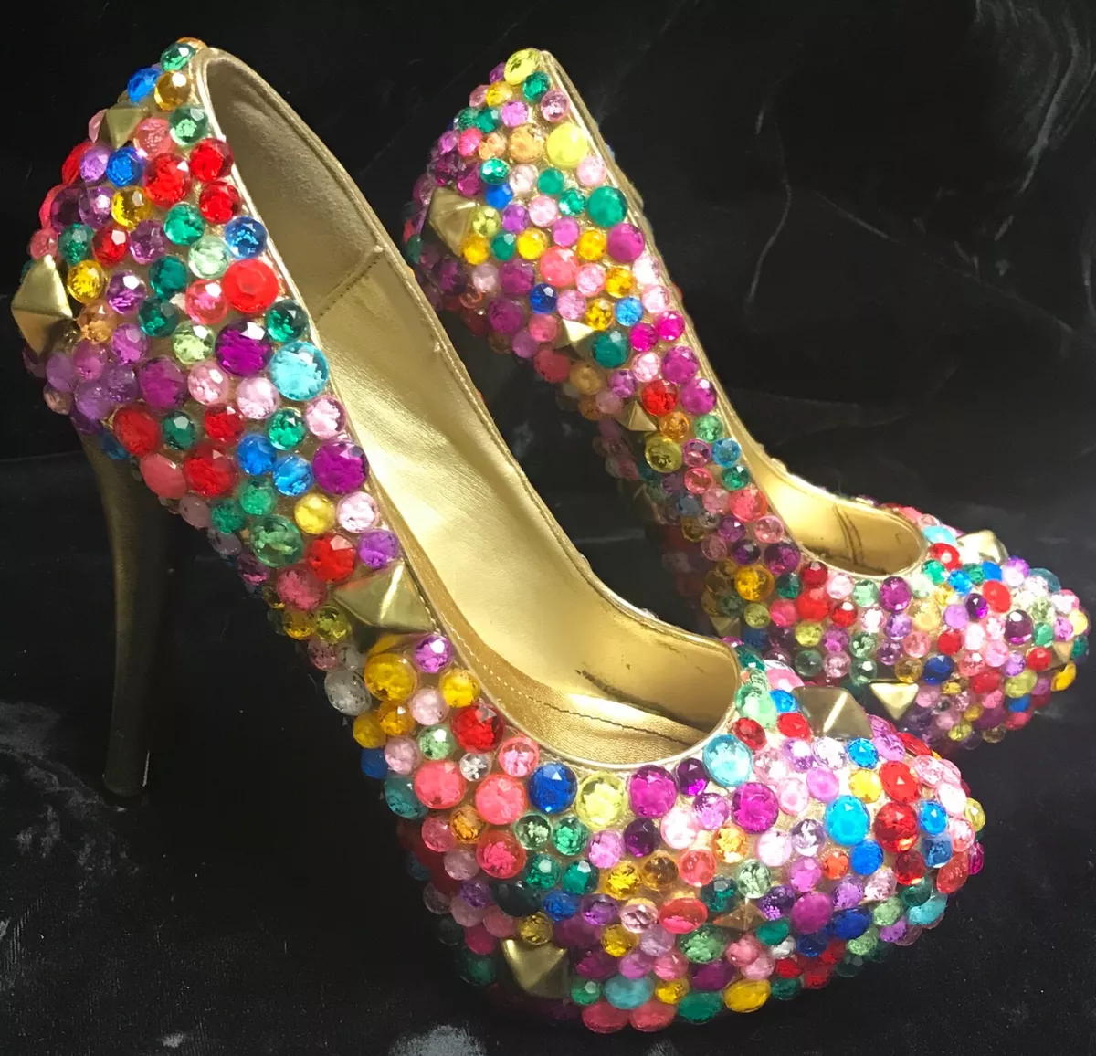 James Price HAUS OF PRICE Designer Platform Bejeweled High Heel