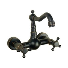 Oil Rubbed Brass Double Handle Kitchen Bathroom Sink Faucet Mixer Tap 2hg008