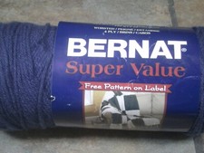 BERNAT  SUPER VALUE YARN  DENIM HEATHER  7 OZ. SKEIN  NEW OLD STOCK 