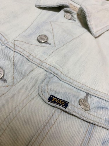 Polo Ralph Lauren Men's Denim Trucker Jacket In Bleached Light Blue SZ.XXL NWT - Picture 6 of 14