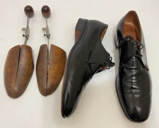 CHURCH'S ENGLAND BLACK LEATHER DERBY PLAINTOE DRESS SHOES UK 10.5 / US 11.5