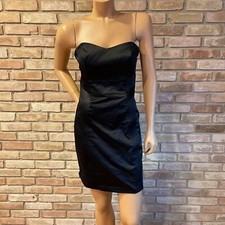 Guess Black Strapless Mini Sweetheart Fitted Structured Formal Y2K LBD Womens 9