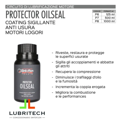 Sintoflon PROTECTOR OILSEAL coating sigillante motori logori riduce consumo olio