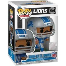 Funko Pop! Amon-Ra St. Brown NFL Detroit Lions Figure 254 + Protector