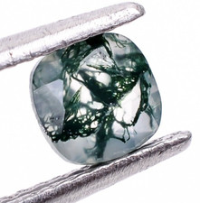 Natural Moss Agate Calibrated Cushion 5X5mm Loose Gemstone Birthday Gift 0.50 Ct