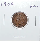 1906 US Indian Head Cent  VG Very Good Free Shipping