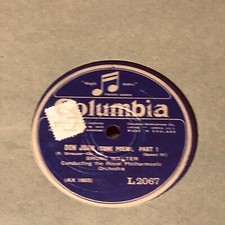 DISCO GRAMMOFONO 78G. DON JUAN PARTE 1-2 BRUNO WALTER TONE POEM CM.30