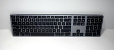 Matias FK418BTLB Backlit Wireless Aluminum Keyboard Space Gray Bluetooth READ 