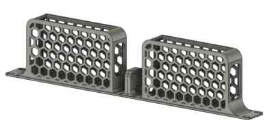 Ubiquiti UniFi USW-Lite-8 PoE   19'' Modular Rack Mount (3D Printed, Black)