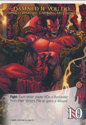 MEPHISTO Upper Deck Marvel Legendary MASTERMIND TACTIC DAMNED IF YOU DO...