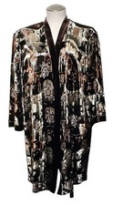 Vintage R&M Richards Brown/Gold Velvet Kimono, Size 22W, Made in USA