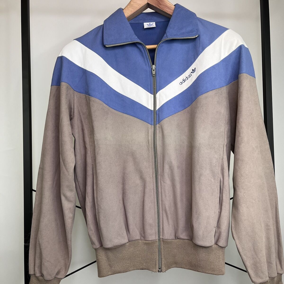 Vintage 80s? Adidas Velour-Style Track Suit Jacket Sz M Full Vintage 80s? Adidas Velour-Style Track Suit Jacket Sz M Full