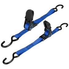 1"x4Ft Boat Trailer Transom Tie Down Straps with Quick Release Buckle S-Hooks