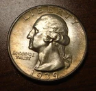 1939 Washington Silver Quarter Gem Uncirculated