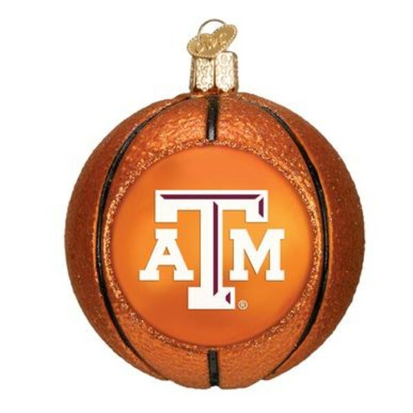 Old World Christmas 64201 Glass Blown Texas A&M Basketball Ornament eBay